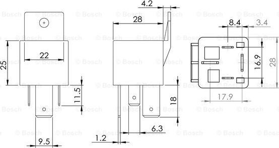 BOSCH 0 986 AH0 080 - Реле, работен ток vvparts.bg