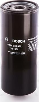 BOSCH 0 986 B01 036 - Маслен филтър vvparts.bg