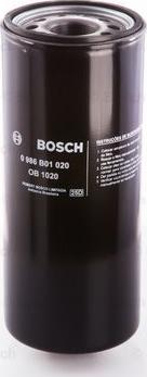 BOSCH 0 986 B01 020 - Маслен филтър vvparts.bg