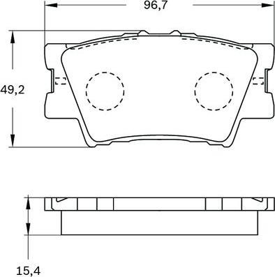 BOSCH 0 986 BB0 404 - Комплект спирачно феродо, дискови спирачки vvparts.bg