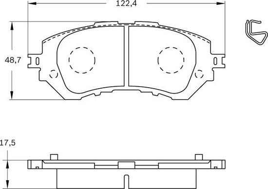 BOSCH 0 986 BB0 504 - Комплект спирачно феродо, дискови спирачки vvparts.bg