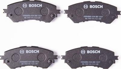 BOSCH 0 986 BB0 504 - Комплект спирачно феродо, дискови спирачки vvparts.bg