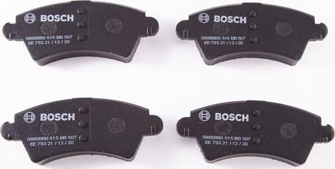 BOSCH 0 986 BB0 515 - Комплект спирачно феродо, дискови спирачки vvparts.bg