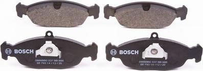 BOSCH 0 986 BB0 537 - Комплект спирачно феродо, дискови спирачки vvparts.bg
