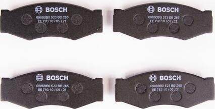 BOSCH 0 986 BB0 523 - Комплект спирачно феродо, дискови спирачки vvparts.bg