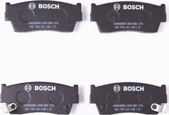 BOSCH 0 986 BB0 089 - Комплект спирачно феродо, дискови спирачки vvparts.bg