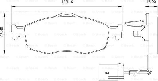 BOSCH 0 986 BB0 143 - Комплект спирачно феродо, дискови спирачки vvparts.bg