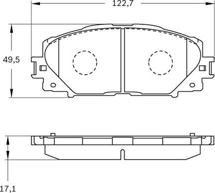 BOSCH 0 986 BB0 396 - Комплект спирачно феродо, дискови спирачки vvparts.bg