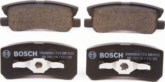 BOSCH 0 986 BB0 723 - Комплект спирачно феродо, дискови спирачки vvparts.bg