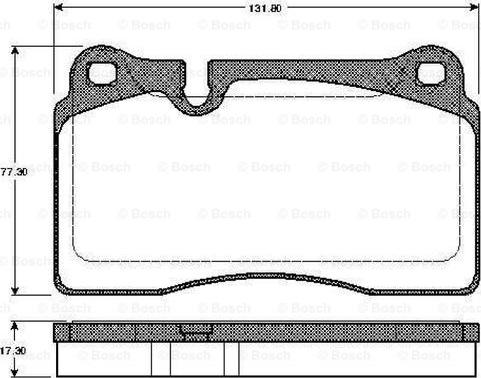 BOSCH 0 986 TB3 046 - Комплект спирачно феродо, дискови спирачки vvparts.bg