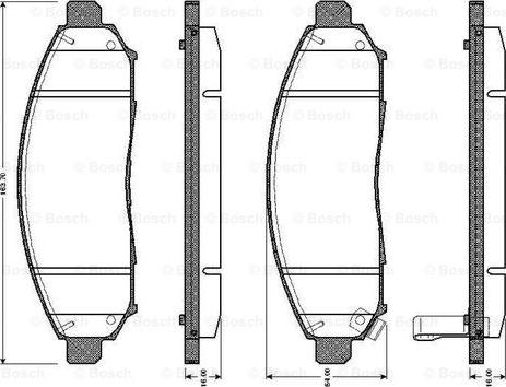 BOSCH 0 986 TB3 054 - Комплект спирачно феродо, дискови спирачки vvparts.bg