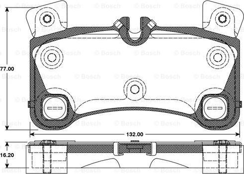 BOSCH 0 986 TB3 088 - Комплект спирачно феродо, дискови спирачки vvparts.bg