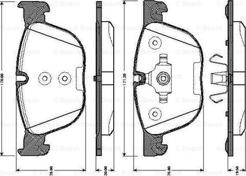 BOSCH 0 986 TB3 035 - Комплект спирачно феродо, дискови спирачки vvparts.bg