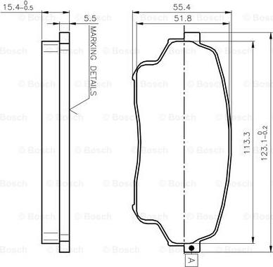 BOSCH 0 986 TB3 023 - Комплект спирачно феродо, дискови спирачки vvparts.bg