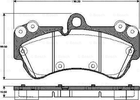 BOSCH 0 986 TB3 074 - Комплект спирачно феродо, дискови спирачки vvparts.bg