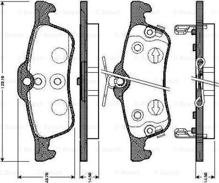 BOSCH 0 986 TB3 073 - Комплект спирачно феродо, дискови спирачки vvparts.bg