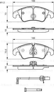 BOSCH 0 986 TB3 165 - Комплект спирачно феродо, дискови спирачки vvparts.bg