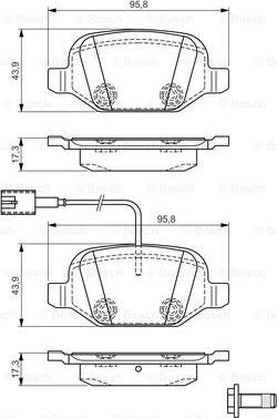 BOSCH 0 986 TB3 162 - Комплект спирачно феродо, дискови спирачки vvparts.bg