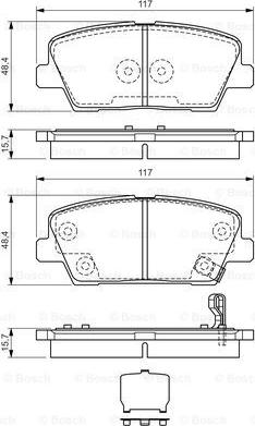 BOSCH 0 986 TB3 189 - Комплект спирачно феродо, дискови спирачки vvparts.bg