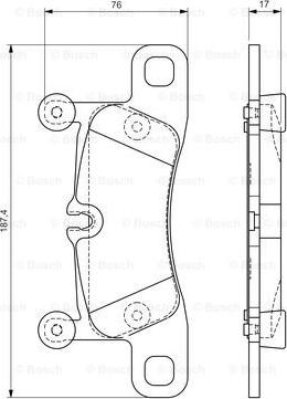 BOSCH 0 986 TB3 186 - Комплект спирачно феродо, дискови спирачки vvparts.bg