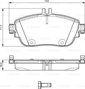 BOSCH 0 986 TB3 170 - Комплект спирачно феродо, дискови спирачки vvparts.bg