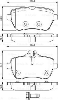 BOSCH 0 986 TB3 208 - Комплект спирачно феродо, дискови спирачки vvparts.bg