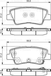 BOSCH 0 986 TB3 203 - Комплект спирачно феродо, дискови спирачки vvparts.bg