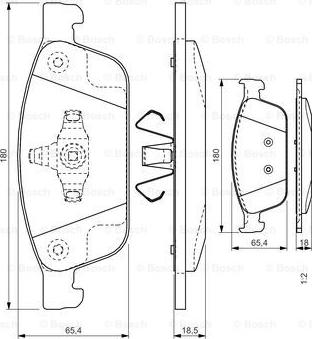 BOSCH 0 986 TB3 207 - Комплект спирачно феродо, дискови спирачки vvparts.bg