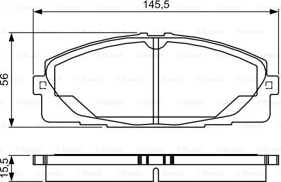 BOSCH 0 986 TB3 214 - Комплект спирачно феродо, дискови спирачки vvparts.bg