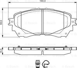 BOSCH 0 986 TB3 230 - Комплект спирачно феродо, дискови спирачки vvparts.bg