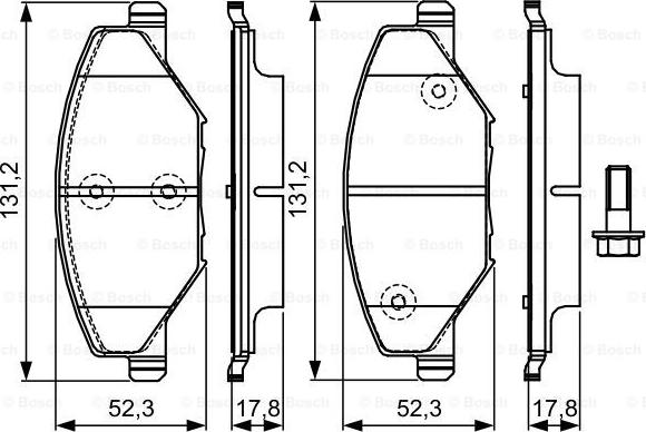 BOSCH 0 986 TB3 220 - Комплект спирачно феродо, дискови спирачки vvparts.bg