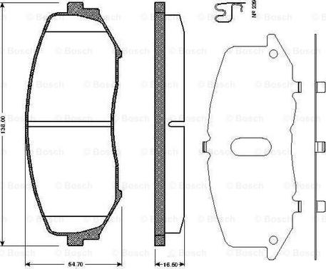 BOSCH 0 986 TB2 941 - Комплект спирачно феродо, дискови спирачки vvparts.bg