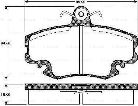 BOSCH 0 986 TB2 953 - Комплект спирачно феродо, дискови спирачки vvparts.bg