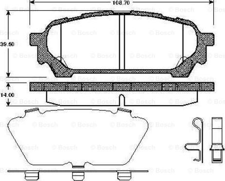 BOSCH 0 986 TB2 967 - Комплект спирачно феродо, дискови спирачки vvparts.bg