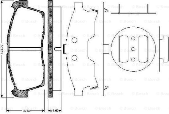 BOSCH 0 986 TB2 930 - Комплект спирачно феродо, дискови спирачки vvparts.bg