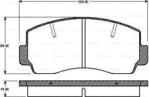 BOSCH 0 986 TB2 494 - Комплект спирачно феродо, дискови спирачки vvparts.bg