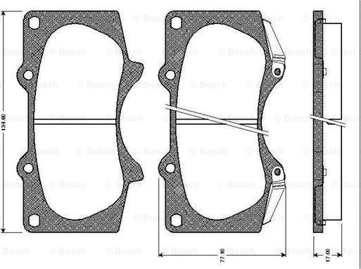 BOSCH 0 986 TB2 449 - Комплект спирачно феродо, дискови спирачки vvparts.bg