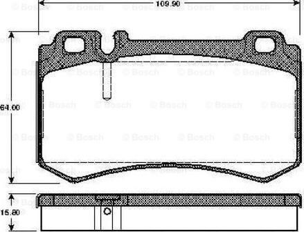 BOSCH 0 986 TB2 453 - Комплект спирачно феродо, дискови спирачки vvparts.bg