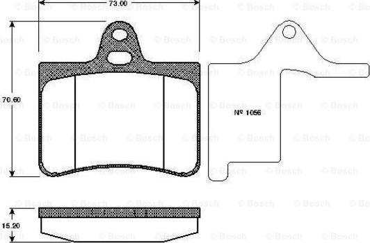 BOSCH 0 986 TB2 400 - Комплект спирачно феродо, дискови спирачки vvparts.bg