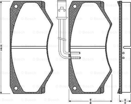 BOSCH 0 986 TB2 484 - Комплект спирачно феродо, дискови спирачки vvparts.bg