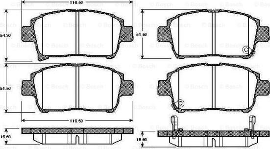 BOSCH 0 986 TB2 438 - Комплект спирачно феродо, дискови спирачки vvparts.bg