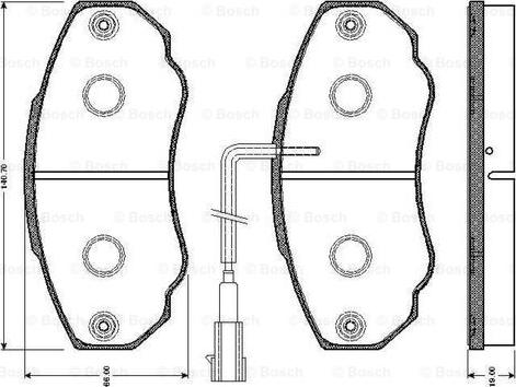 BOSCH 0 986 TB2 432 - Комплект спирачно феродо, дискови спирачки vvparts.bg