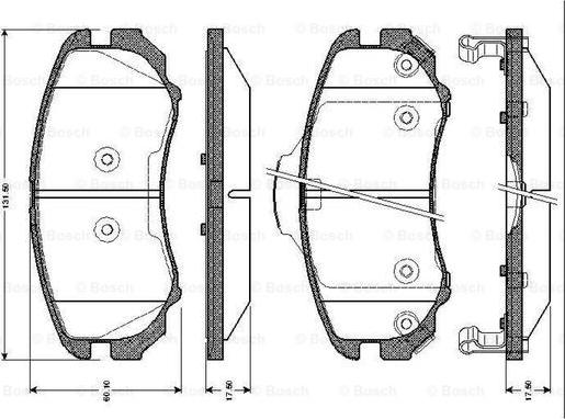 BOSCH 0 986 TB2 429 - Комплект спирачно феродо, дискови спирачки vvparts.bg