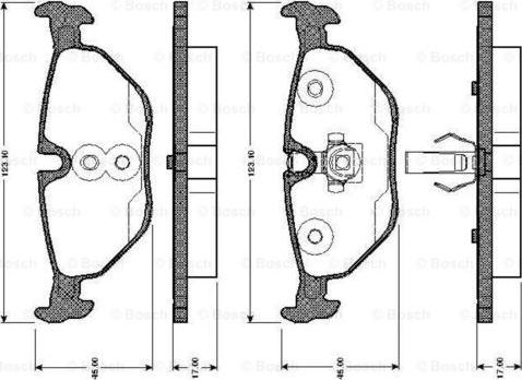 BOSCH 0 986 TB2 594 - Комплект спирачно феродо, дискови спирачки vvparts.bg