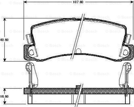 BOSCH 0 986 TB2 564 - Комплект спирачно феродо, дискови спирачки vvparts.bg