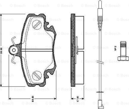 BOSCH 0 986 TB2 513 - Комплект спирачно феродо, дискови спирачки vvparts.bg