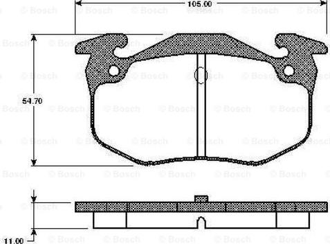 BOSCH 0 986 TB2 517 - Комплект спирачно феродо, дискови спирачки vvparts.bg