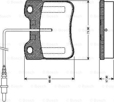 BOSCH 0 986 TB2 582 - Комплект спирачно феродо, дискови спирачки vvparts.bg