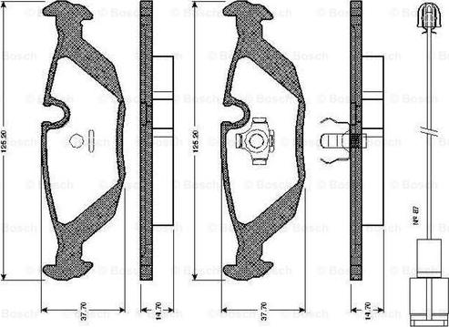 BOSCH 0 986 TB2 531 - Комплект спирачно феродо, дискови спирачки vvparts.bg