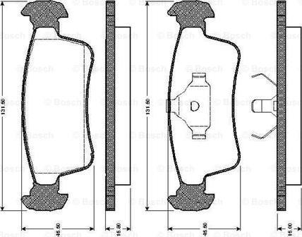 BOSCH 0 986 TB2 578 - Комплект спирачно феродо, дискови спирачки vvparts.bg